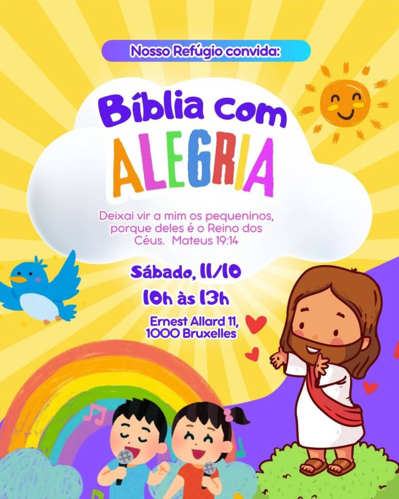 Bíblia com alegria - Crianças - Refuginho - Nosso Refúgio